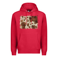 Cardinal cowhide background Premium Hoodie - BarkalooDesign
