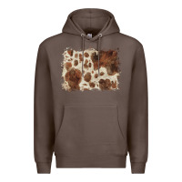 Coffee cowhide background Premium Hoodie - BarkalooDesign