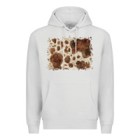 Dove Grey cowhide background Premium Hoodie - BarkalooDesign
