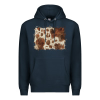 Navy cowhide background Premium Hoodie - BarkalooDesign
