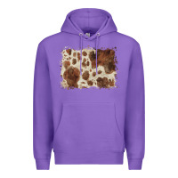 Purple cowhide background Premium Hoodie - BarkalooDesign