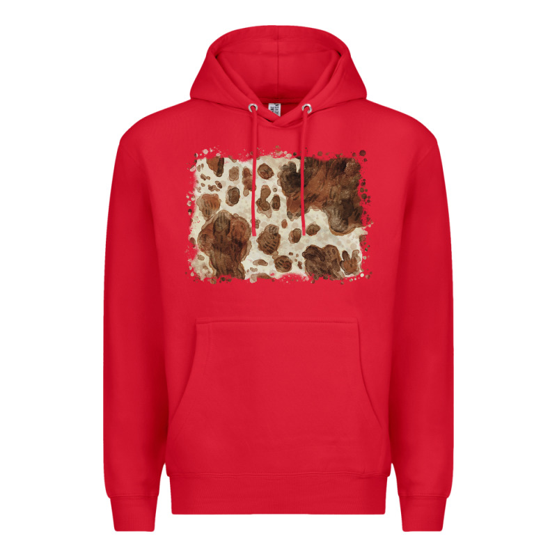 Cowhide Background Premium Hoodie by BarkalooDesign | Teevron