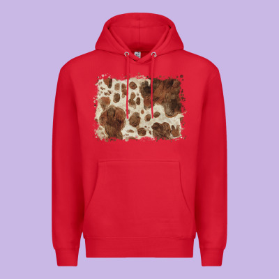 Cowhide Background Premium Hoodie Designed By Barkaloodesign