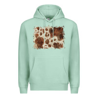 Seafoam cowhide background Premium Hoodie - BarkalooDesign