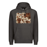 Smoke cowhide background Premium Hoodie - BarkalooDesign