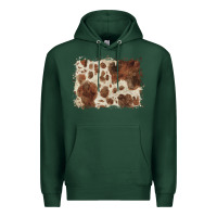 Sports Green cowhide background Premium Hoodie - BarkalooDesign