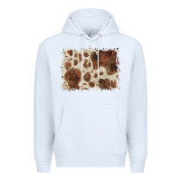 White cowhide background Premium Hoodie - BarkalooDesign