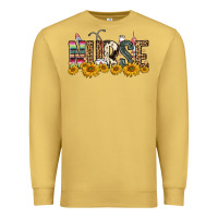 Antique Gold nurse sunflower Premium Sweatshirt - FaDigitalArtStudio