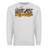 Dove Grey nurse sunflower Premium Sweatshirt - FaDigitalArtStudio