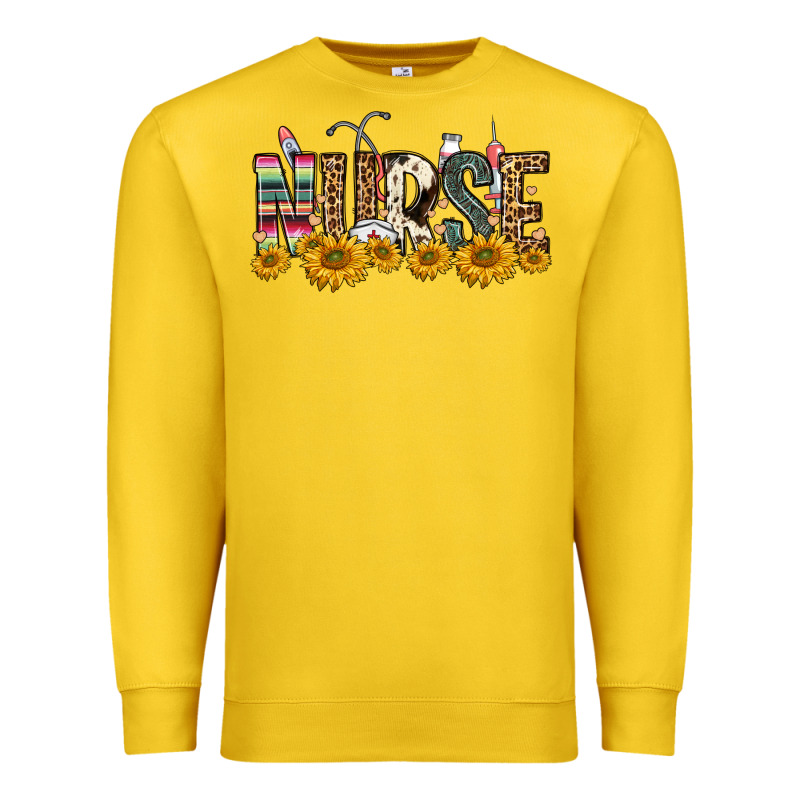 Nurse Sunflower Premium Sweatshirt by FaDigitalArtStudio | Teevron