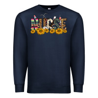 Navy nurse sunflower Premium Sweatshirt - FaDigitalArtStudio