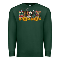 Sports Green nurse sunflower Premium Sweatshirt - FaDigitalArtStudio