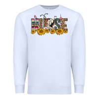 White nurse sunflower Premium Sweatshirt - FaDigitalArtStudio