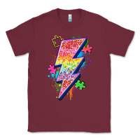 Burgundy lightning bolt autism Classic Tee - Zillion Design Studio