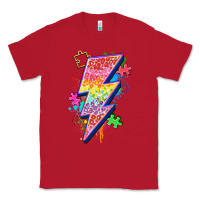 Red lightning bolt autism Classic Tee - Zillion Design Studio