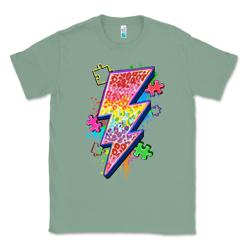 Lightning Bolt Autism Classic Tee by Zillion Design Studio | Teevron
