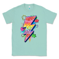 Seafoam lightning bolt autism Classic Tee - Zillion Design Studio