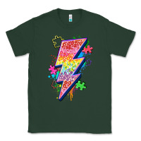 Sports Green lightning bolt autism Classic Tee - Zillion Design Studio