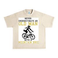 Sandshell Never Underestimate An Old Man With A Mountain Bike Urban Heavy Tee - Bettercallsaul