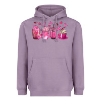 Lavender Breast Cancer Coffee Cups Heavyweight Hoodie - texasbilliewilder