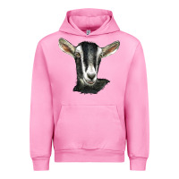 Fuchsia Pink alpine goat head Urban Hoodie - LillyAllenDesigns