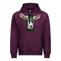 Mauve Wine alpine goat head Urban Hoodie - LillyAllenDesigns