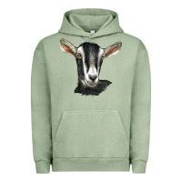Pigment Oil Green alpine goat head Urban Hoodie - LillyAllenDesigns