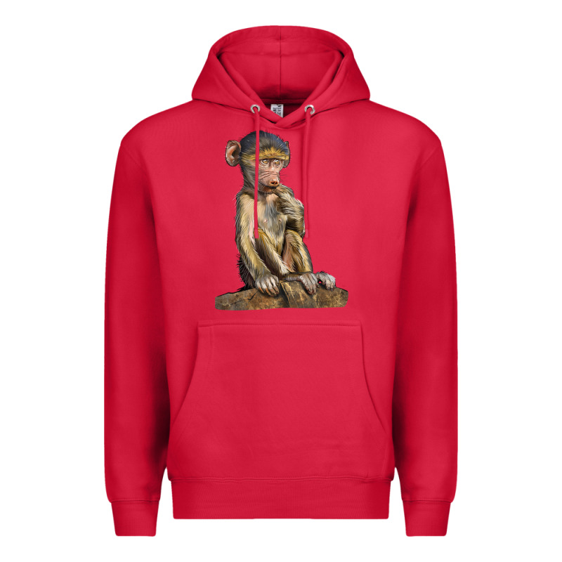Baby Baboon Illustrations Premium Hoodie by LillyAllenDesigns | Teevron