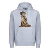 Heather Grey Baby Baboon Illustrations Premium Hoodie - LillyAllenDesigns