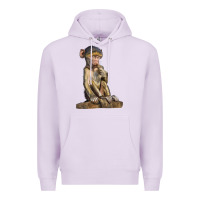 Lilac Baby Baboon Illustrations Premium Hoodie - LillyAllenDesigns