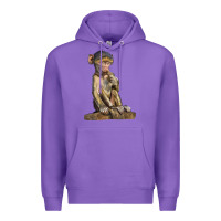 Purple Baby Baboon Illustrations Premium Hoodie - LillyAllenDesigns