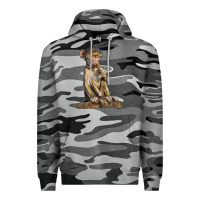 Slate Camo Baby Baboon Illustrations Premium Hoodie - LillyAllenDesigns