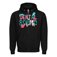 Black dental squad with cowhide Zipper Hoodie - texasbilliewilder
