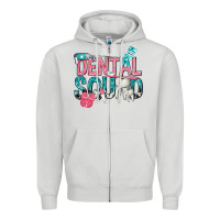 Dove Grey dental squad with cowhide Zipper Hoodie - texasbilliewilder