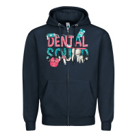 Navy dental squad with cowhide Zipper Hoodie - texasbilliewilder