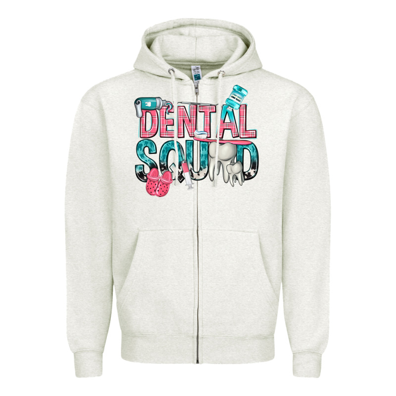 Dental Squad With Cowhide Zipper Hoodie by texasbilliewilder | Teevron