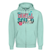 Seafoam dental squad with cowhide Zipper Hoodie - texasbilliewilder