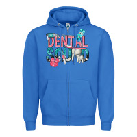 True Royal dental squad with cowhide Zipper Hoodie - texasbilliewilder