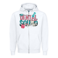 White dental squad with cowhide Zipper Hoodie - texasbilliewilder