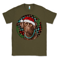 Army Green Labrador Retriever Christmas Classic Tee - RanaPortraitStore