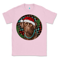 Bubblegum Pink Labrador Retriever Christmas Classic Tee - RanaPortraitStore
