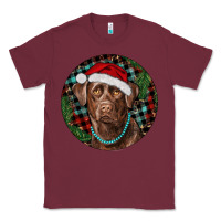 Burgundy Labrador Retriever Christmas Classic Tee - RanaPortraitStore