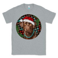 Heather Grey Labrador Retriever Christmas Classic Tee - RanaPortraitStore