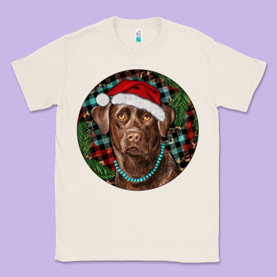 Labrador Retriever Christmas Classic Tee Designed By Ranaportraitstore