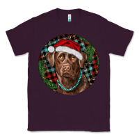 Plum Labrador Retriever Christmas Classic Tee - RanaPortraitStore