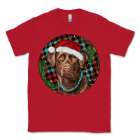 Red Labrador Retriever Christmas Classic Tee - RanaPortraitStore