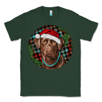 Sports Green Labrador Retriever Christmas Classic Tee - RanaPortraitStore