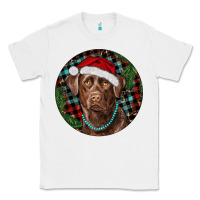 White Labrador Retriever Christmas Classic Tee - RanaPortraitStore