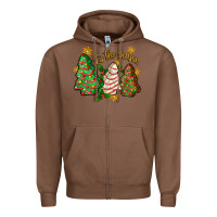 Chestnut 'tis the season christmas cake Zipper Hoodie - Zillion Design Studio