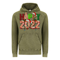 Vintage Olive happy 2022 with christmas tree cake Vintage Hoodie - AdoDesignShop